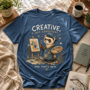 30 Tabs Open ADHD T-Shirt | Cute Ferret Busy Brain Design